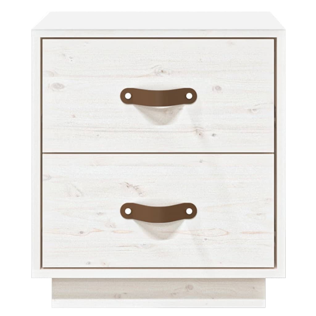 vidaXL Tables de chevet 2 pcs Blanc 40x34x45 cm Bois de pin massif