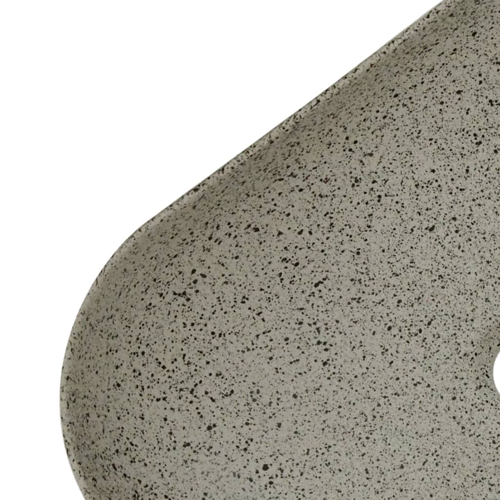 vidaXL Vasque à poser gris rectangulaire 48x37,5x13,5 cm céramique