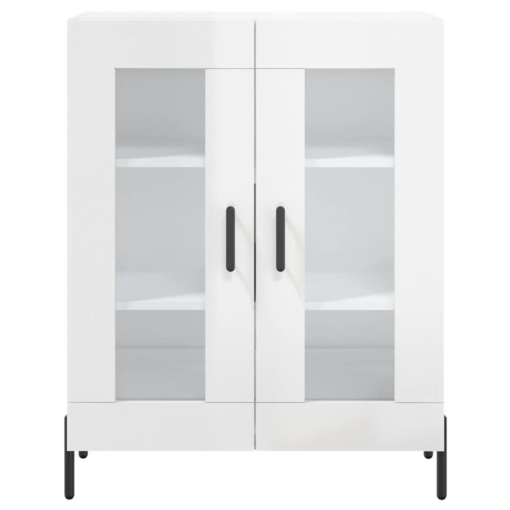 vidaXL Buffet Blanc brillant 69,5x34x90 cm Bois d'ingénierie