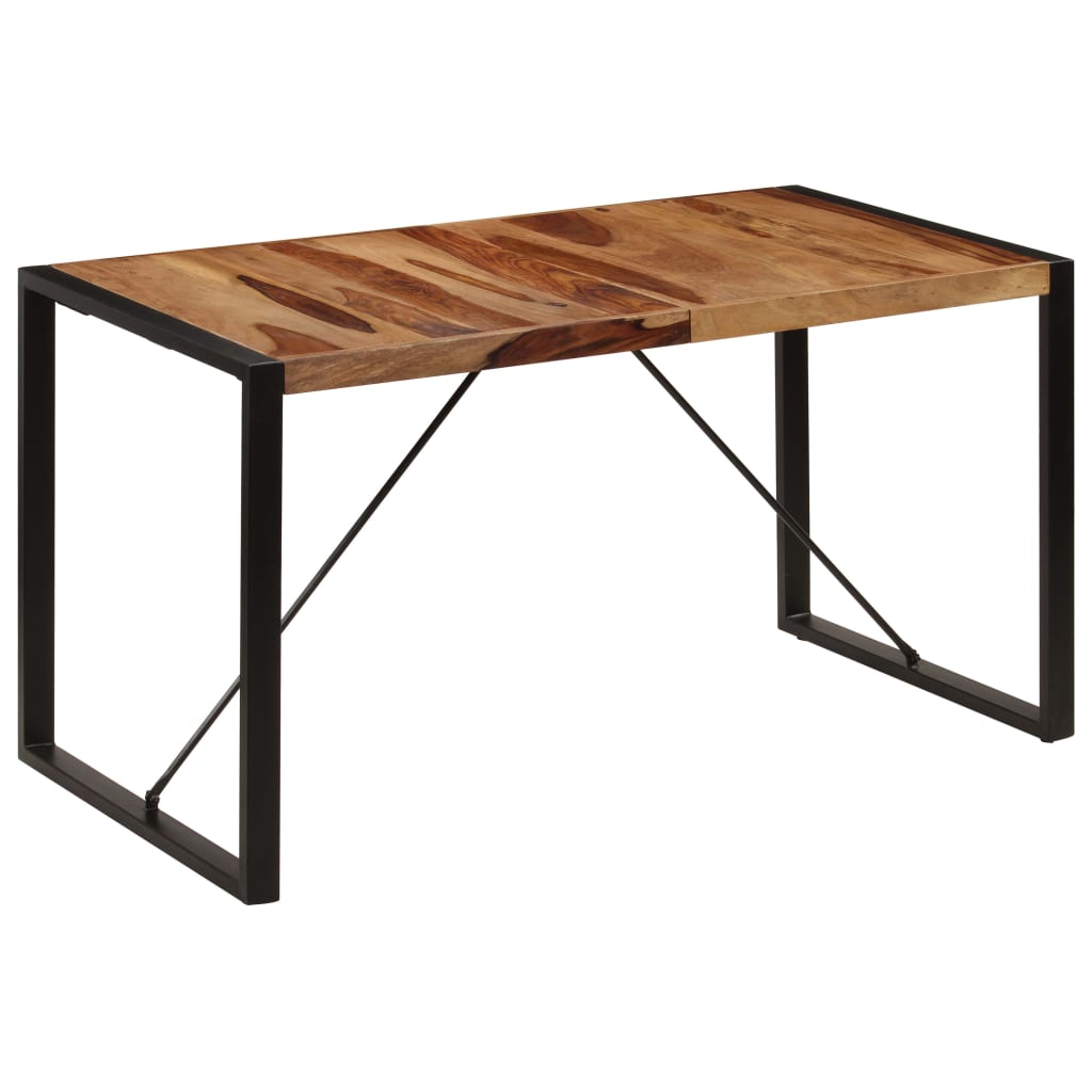 vidaXL Table de salle à manger 140x70x75 cm Bois de Sesham massif