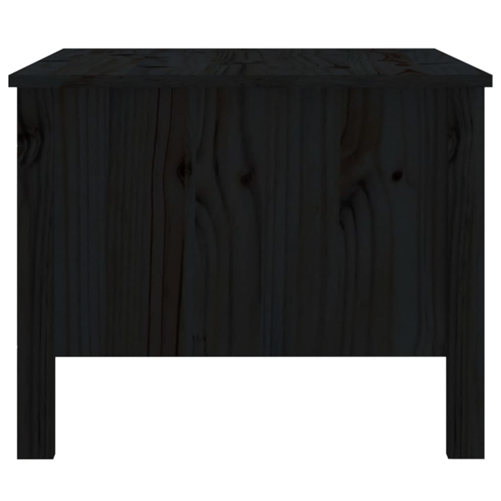 vidaXL Table basse Noir 100x50x40 cm Bois massif de pin