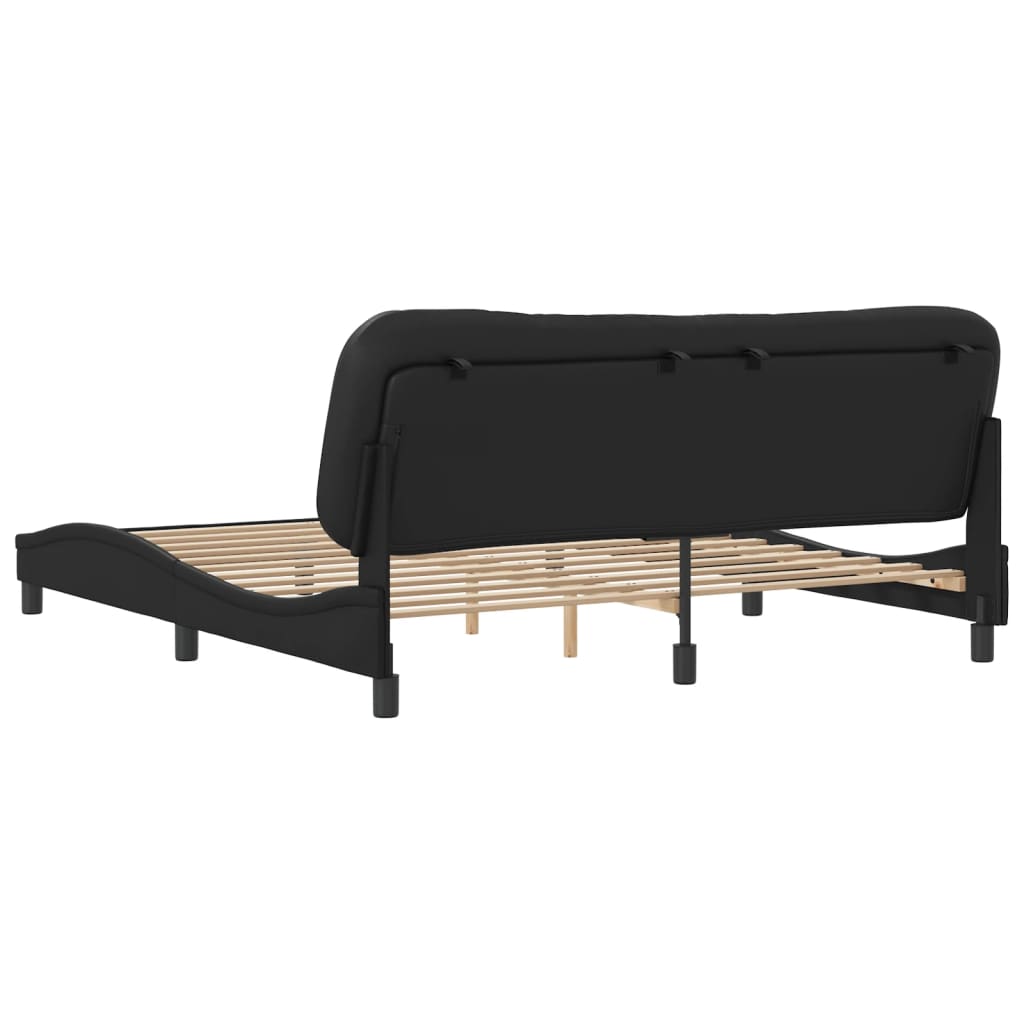 vidaXL Cadre de lit sans matelas noir 180x200 cm similicuir