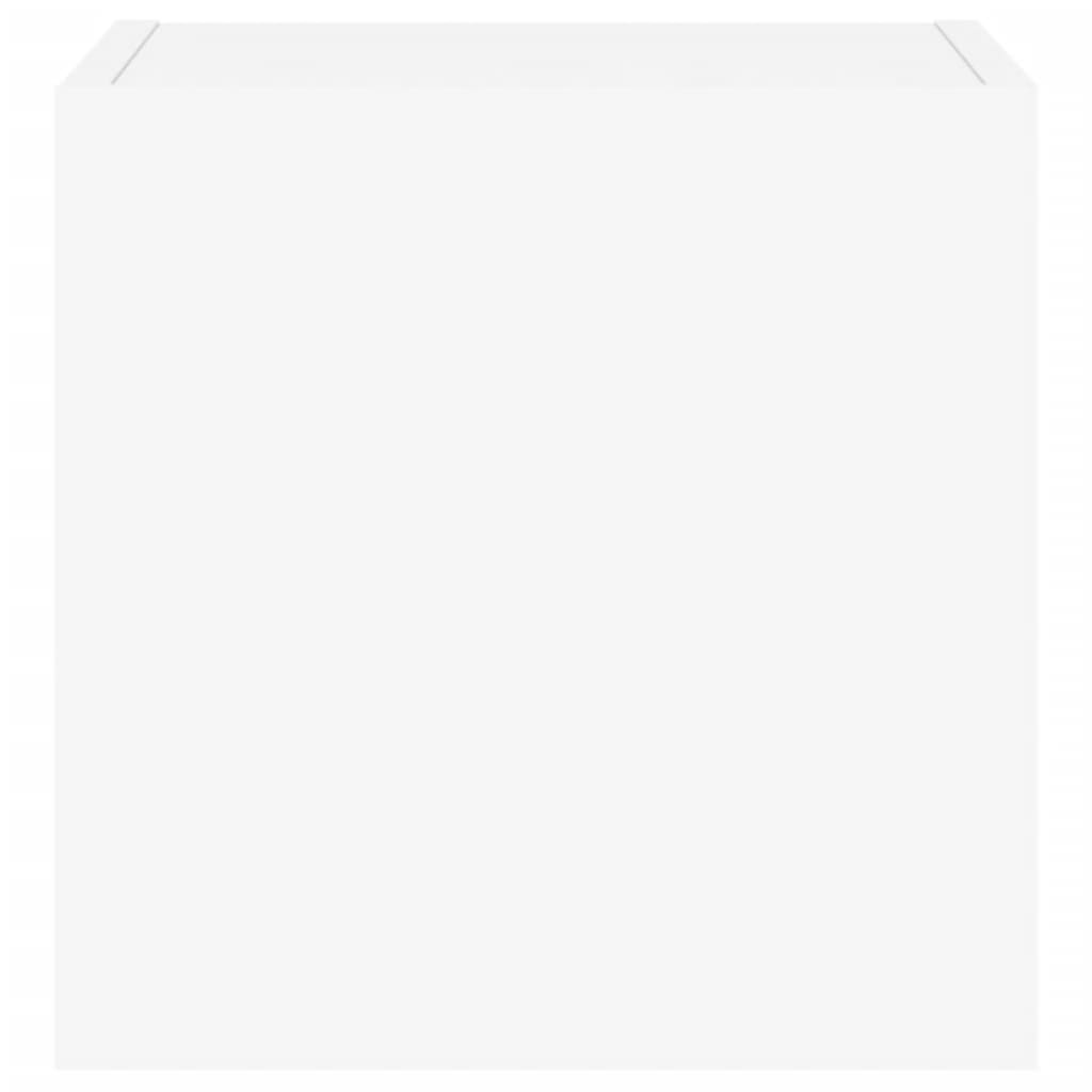 vidaXL Meubles TV muraux avec lumières LED 2 pcs blanc 30,5x35x30 cm