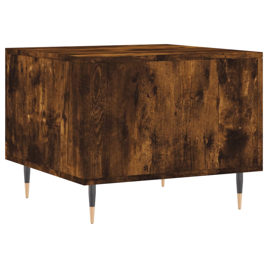 vidaXL Table basse Chêne fumé 50x50x40 cm Bois d'ingénierie