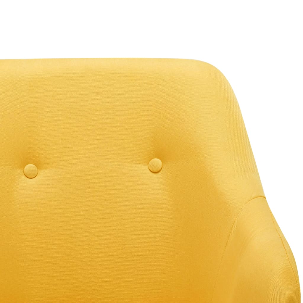 vidaXL Chaise à bascule Jaune moutarde Tissu