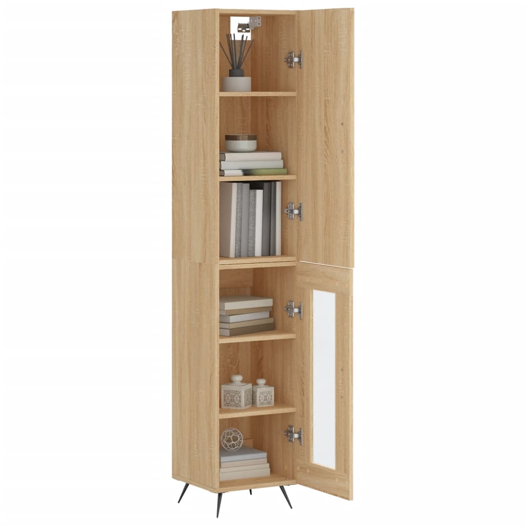 vidaXL Buffet haut Chêne sonoma 34,5x34x180 cm Bois d'ingénierie