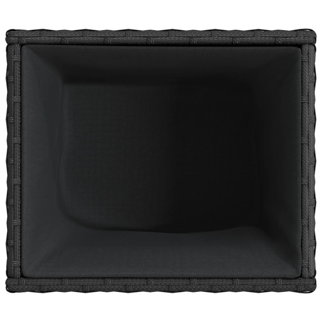 vidaXL Jardinière noir 36x30x32 cm résine tressée