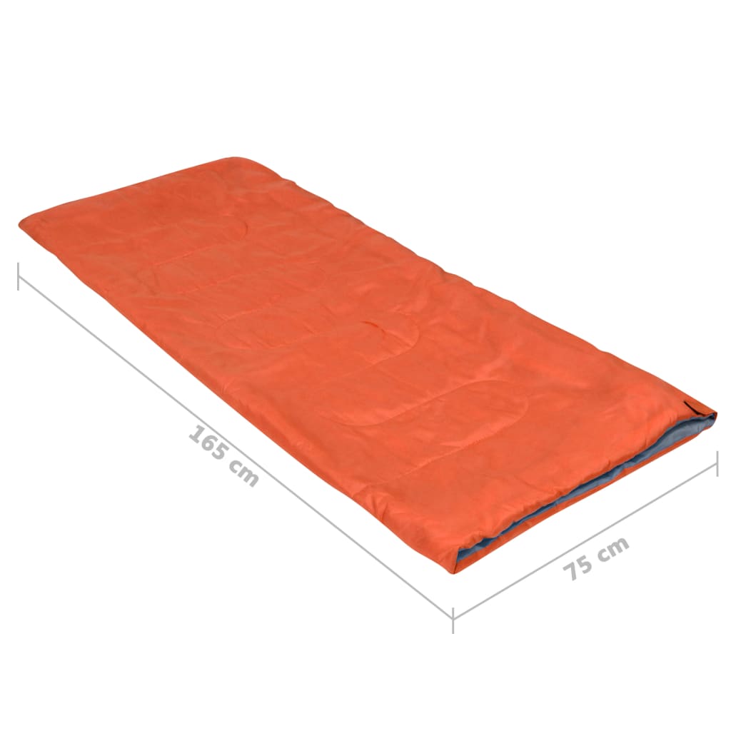 vidaXL Sac de couchage léger enveloppe pour enfants Orange 670 g 15°C
