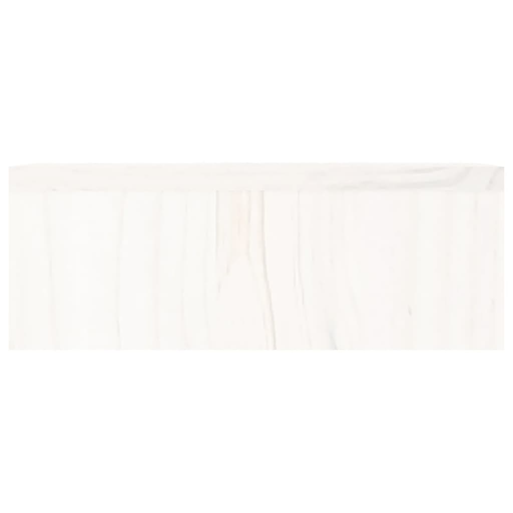 vidaXL Support de moniteur Blanc 50x27x10 cm Bois de pin solide