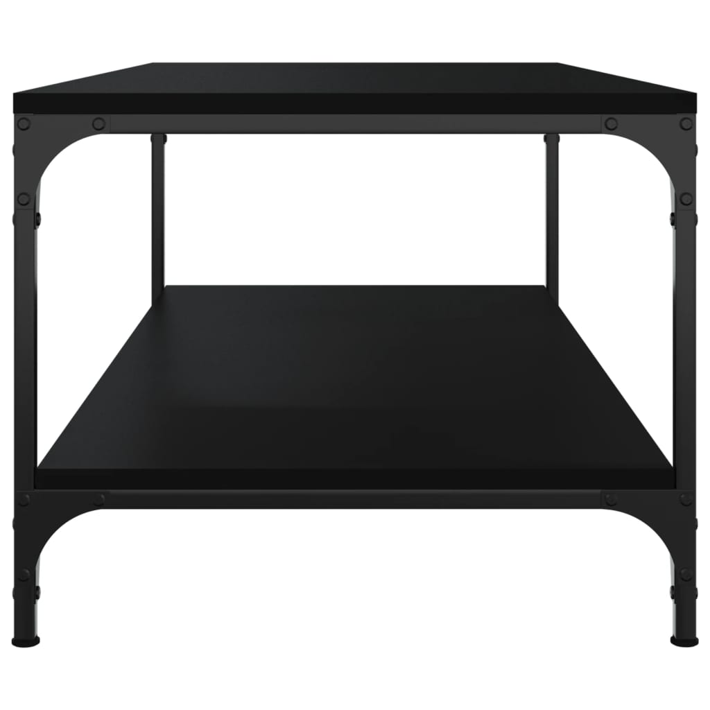 vidaXL Table basse Noir 100x50x40 cm Bois d'ingénierie