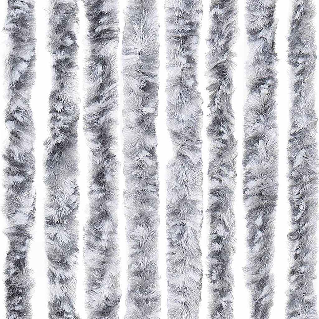 vidaXL Moustiquaire Blanc et gris 90x220 cm Chenille