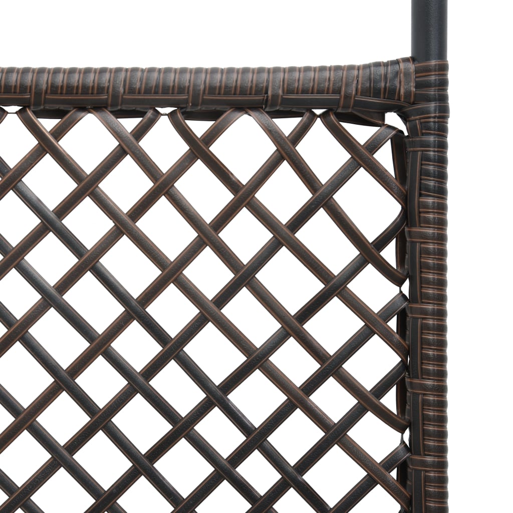 vidaXL Panneau de clôture Résine tressée 3,6x2 m Marron
