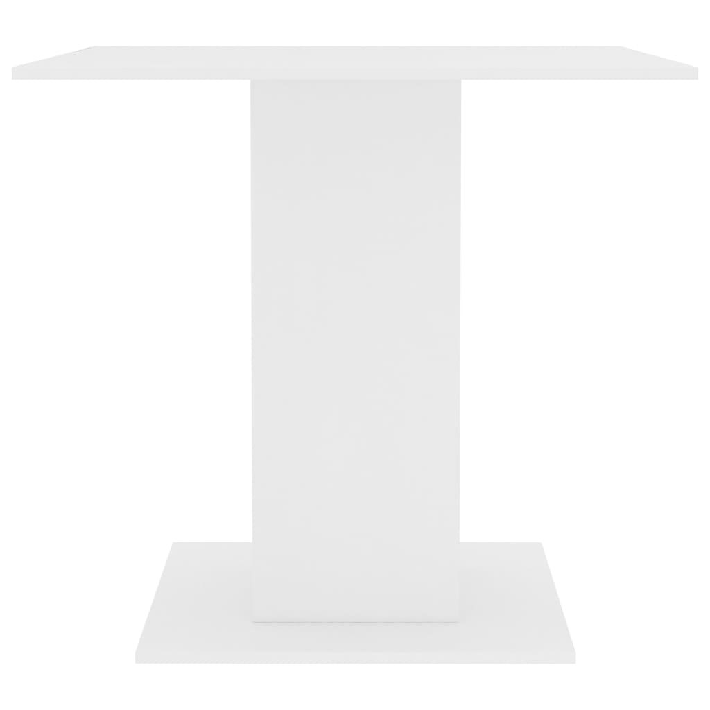 vidaXL Table de salle à manger Blanc 80 x 80 x 75 cm Aggloméré
