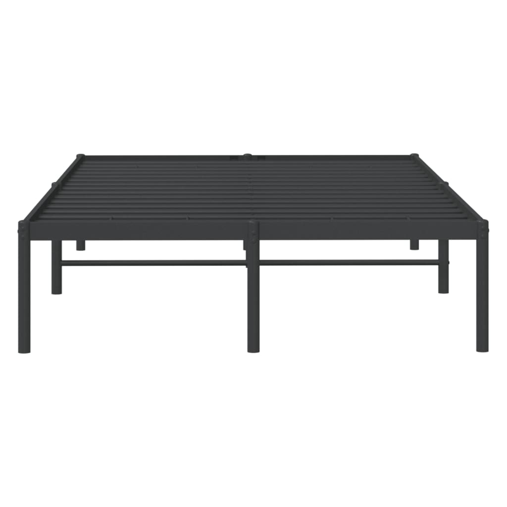 vidaXL Cadre de lit métal sans matelas noir 120x200 cm