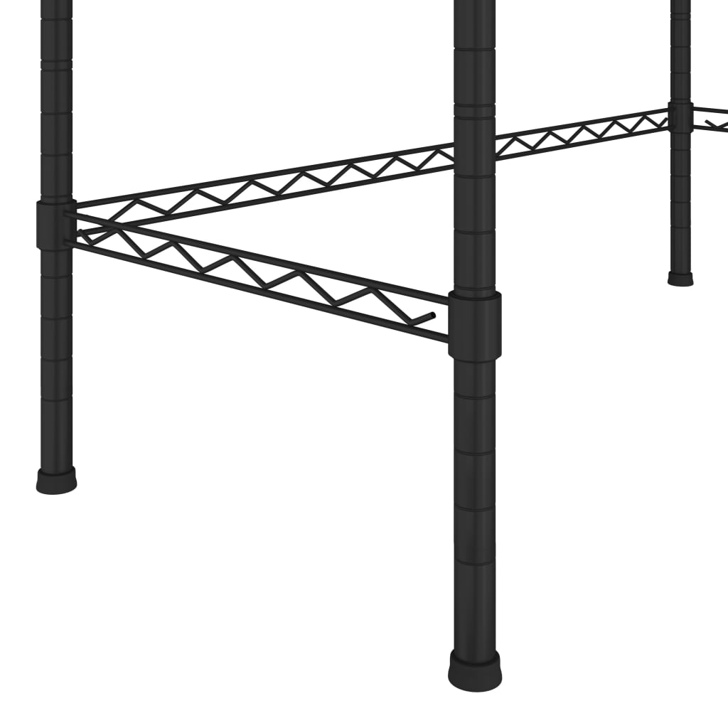 vidaXL Support de rangement à 2 niveaux Noir 75x35x150 cm