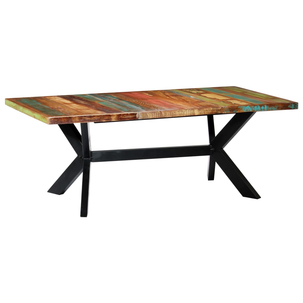 vidaXL Table à manger 200x100x75 cm Bois de récupération solide