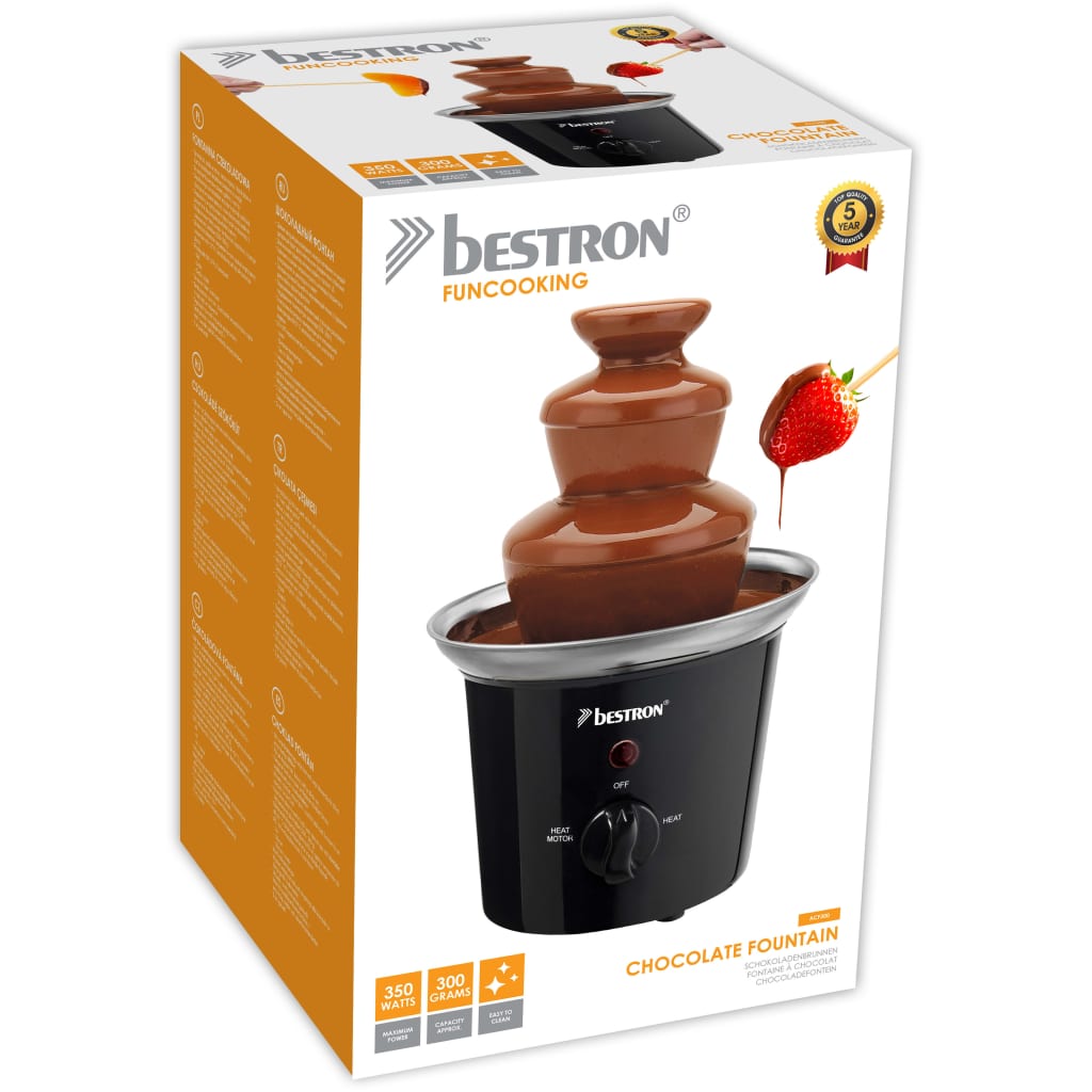 Bestron Fontaine à chocolat ACF300 Noir