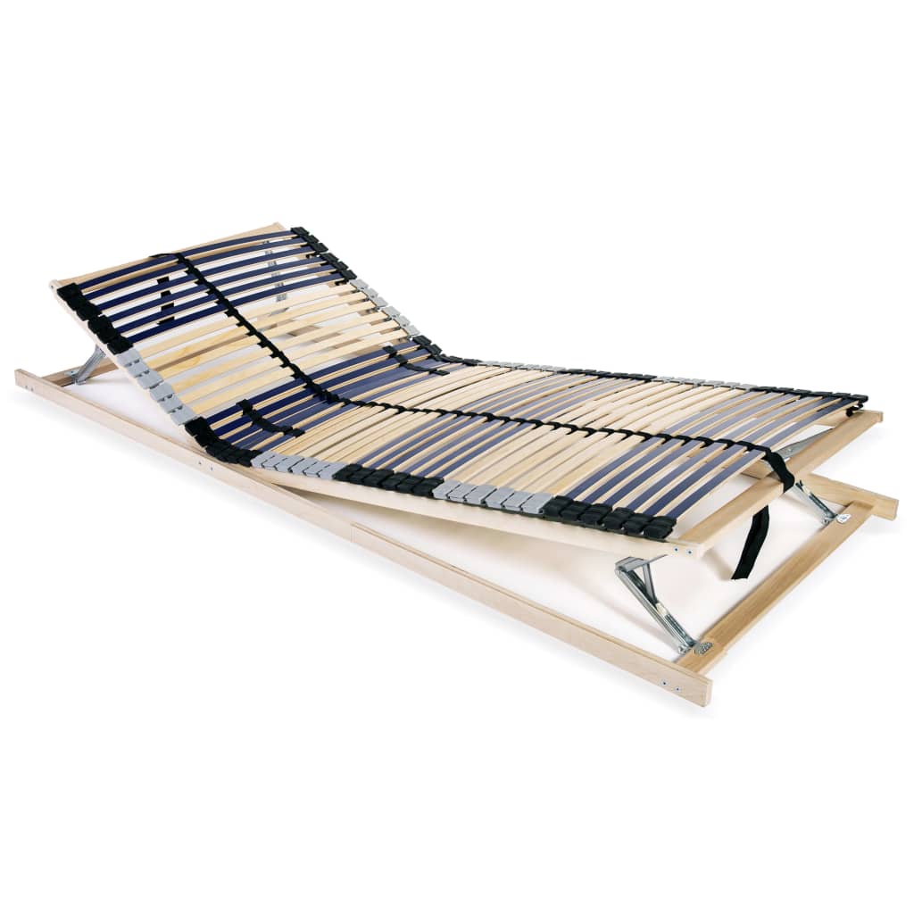 vidaXL Sommier à lattes sans matelas avec 42 lattes 7 zones 80x200 cm