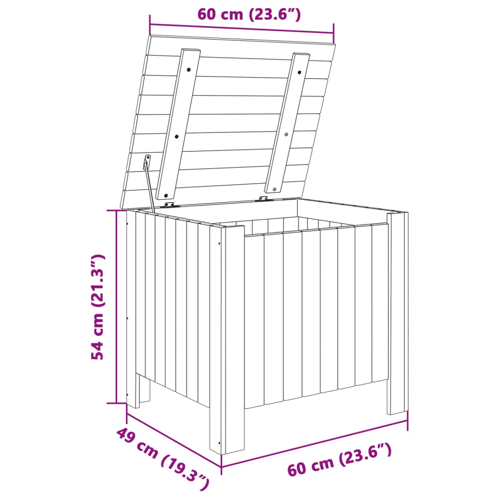 vidaXL Boîte de rangement avec couvercle RANA bois massif de pin