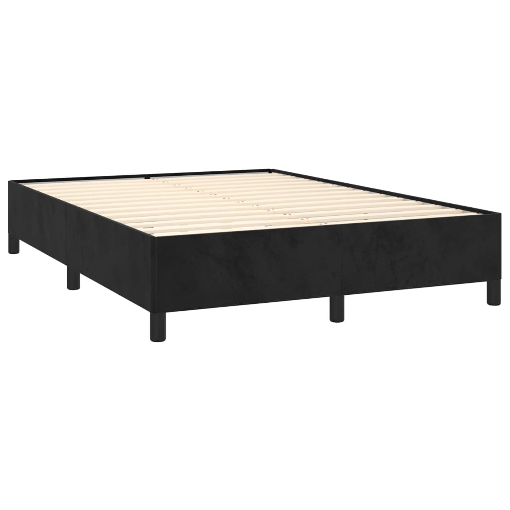 vidaXL Cadre de lit sans matelas noir 140x190 cm velours