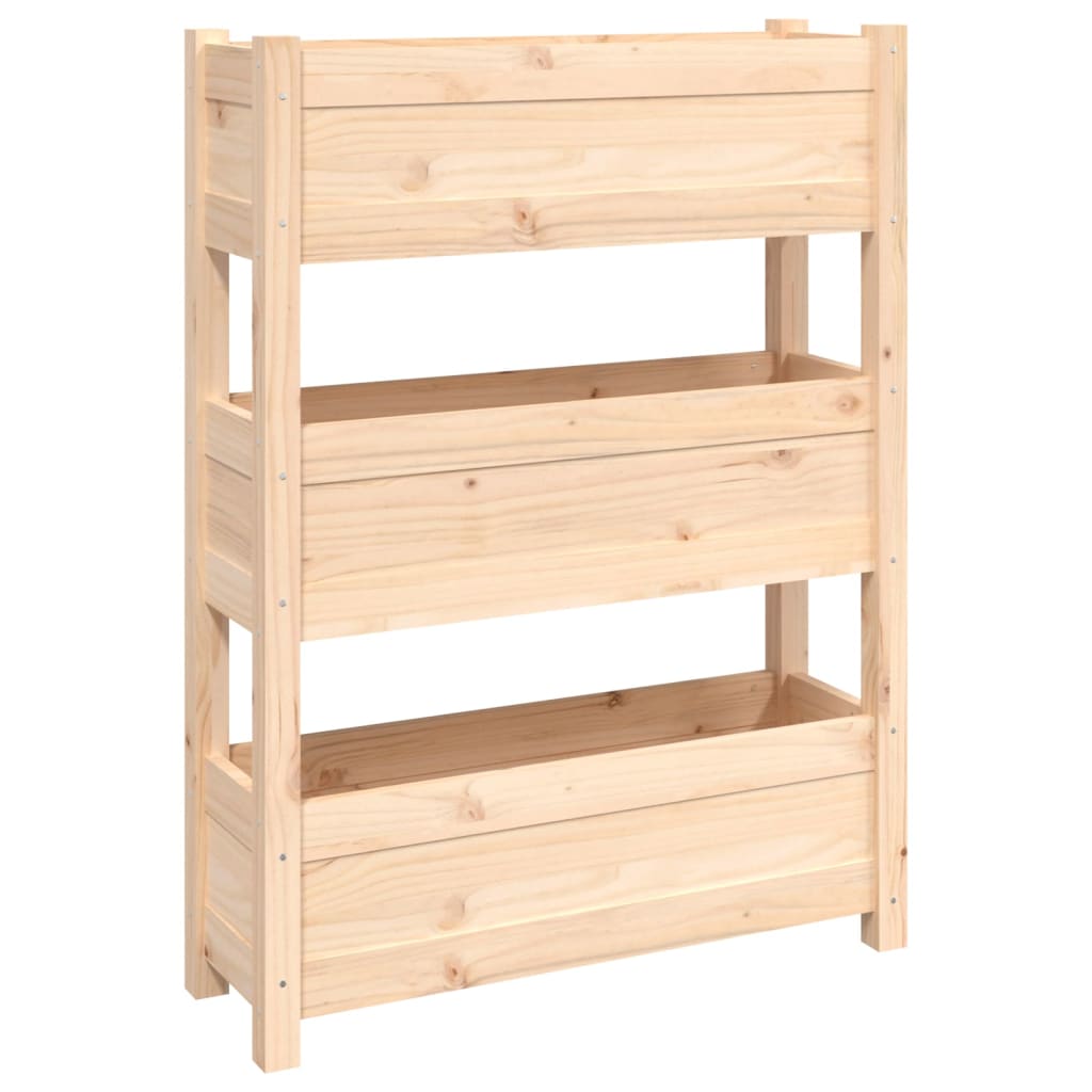 vidaXL Jardinière 77x25x104,5 cm Bois massif de pin