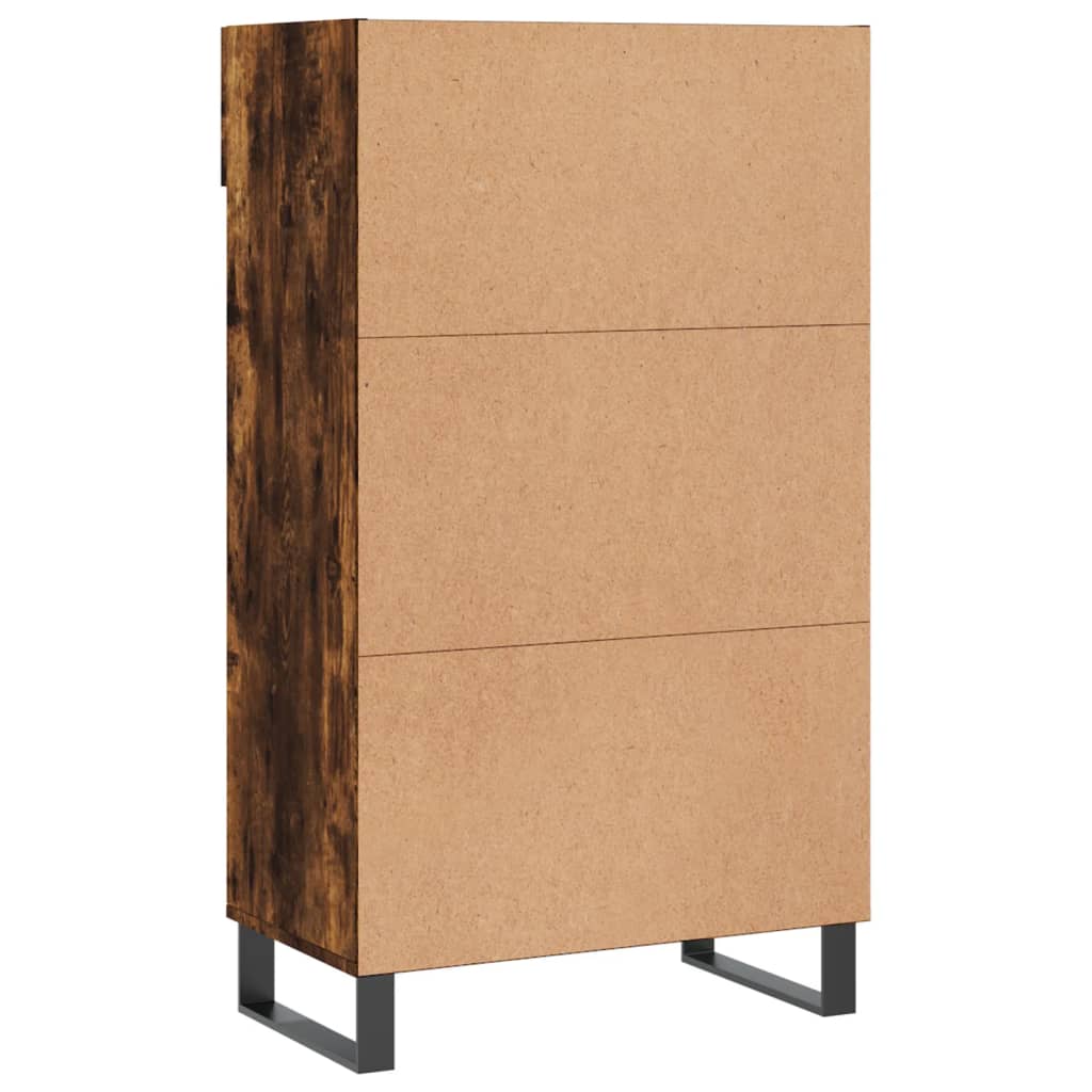 vidaXL Armoire à chaussures chêne fumé 60x35x105 cm bois d'ingénierie