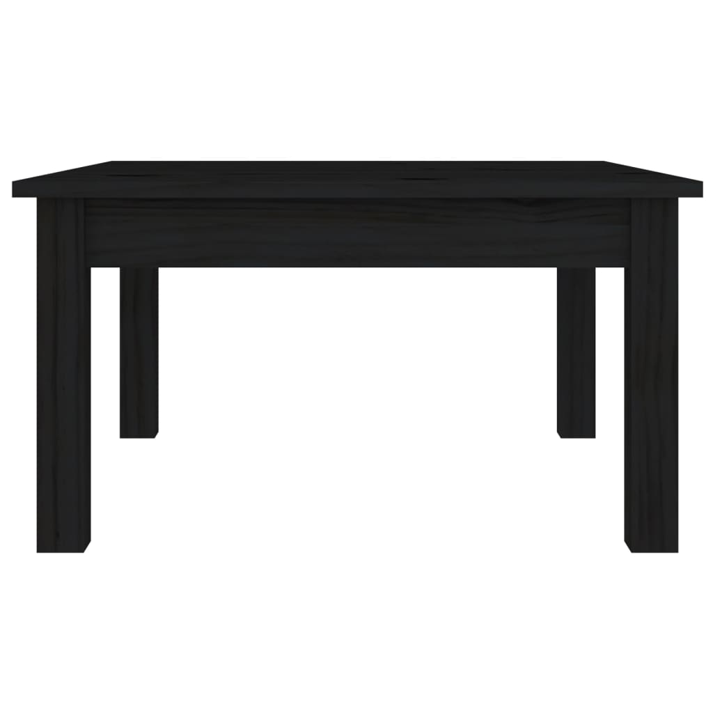 vidaXL Table basse Noir 55x55x30 cm Bois massif de pin
