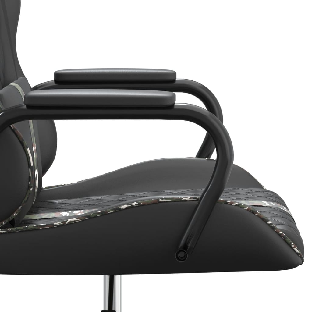 vidaXL Chaise de jeu de massage camouflage et noir similicuir