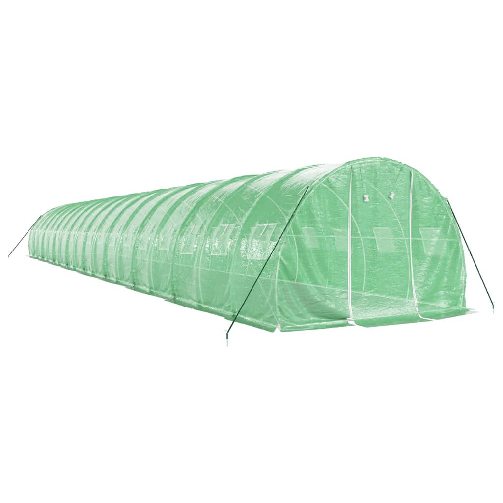 vidaXL Serre avec cadre en acier vert 54 m² 18x3x2 m