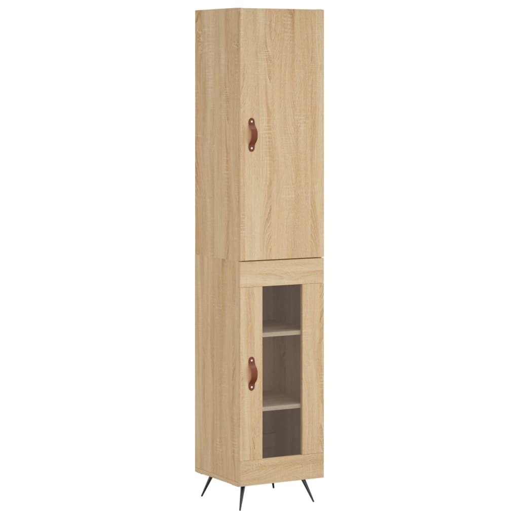 vidaXL Buffet haut Chêne sonoma 34,5x34x180 cm Bois d'ingénierie