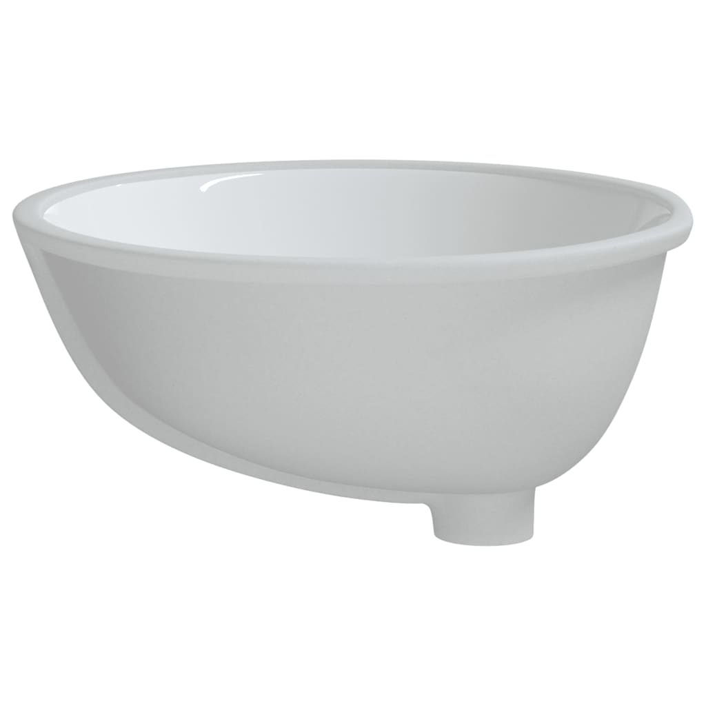 vidaXL Évier de salle de bain blanc 49x40,5x21 cm ovale céramique