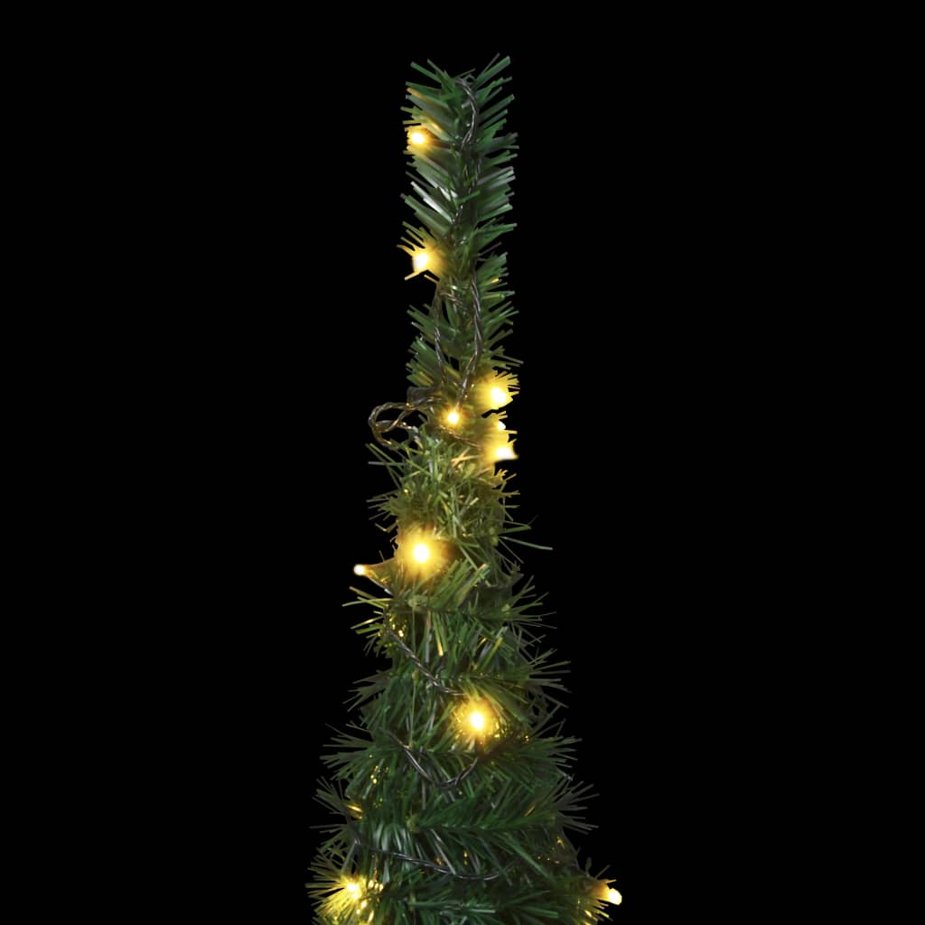 vidaXL Sapin de Noël artificiel pré-éclairé avec guirlandes vert 180cm