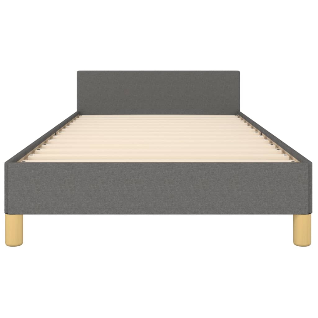 vidaXL Cadre de lit sans matelas gris foncé 80x200 cm tissu