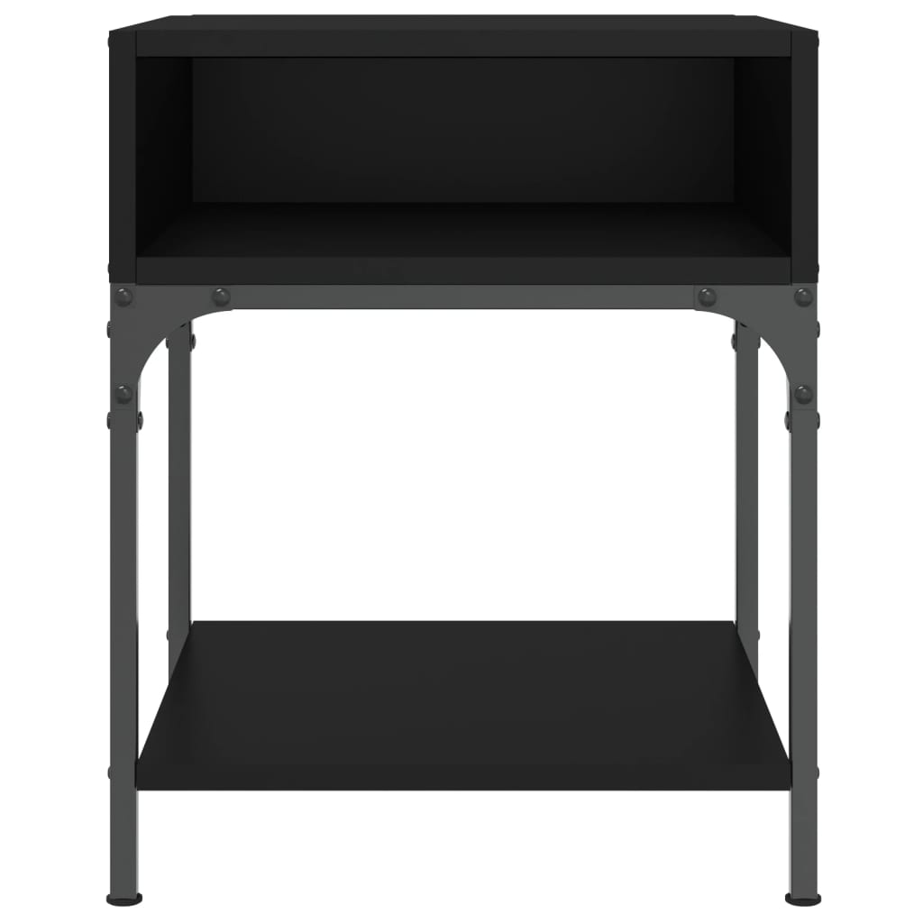 vidaXL Tables de chevet 2 pcs noir 40x41x50 cm bois d’ingénierie