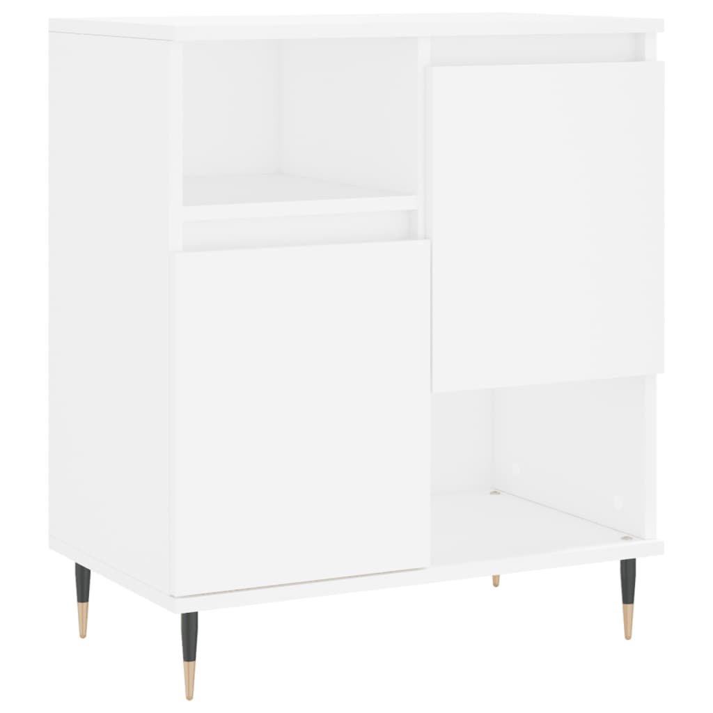 vidaXL Buffets 2 pcs blanc bois d'ingénierie