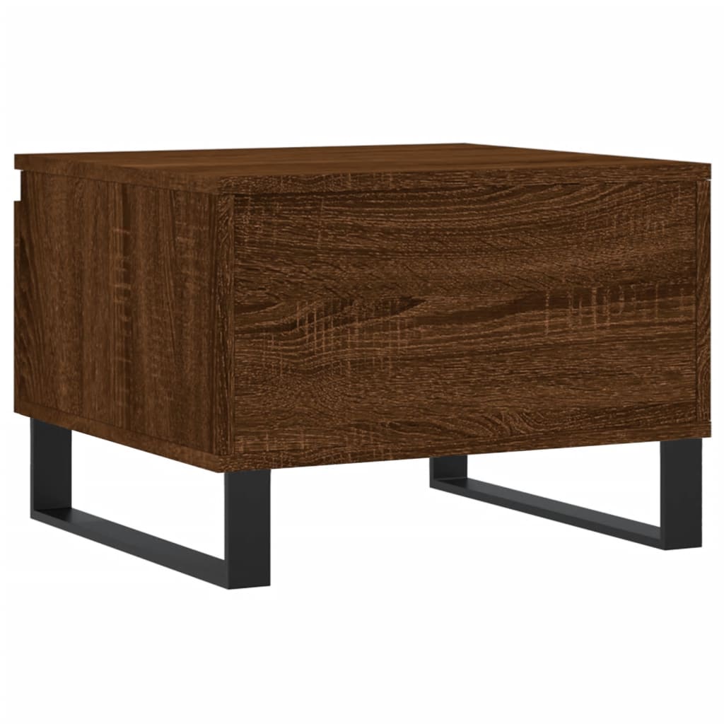 vidaXL Tables basses 2 pcs chêne marron 50x46x35 cm bois d'ingénierie