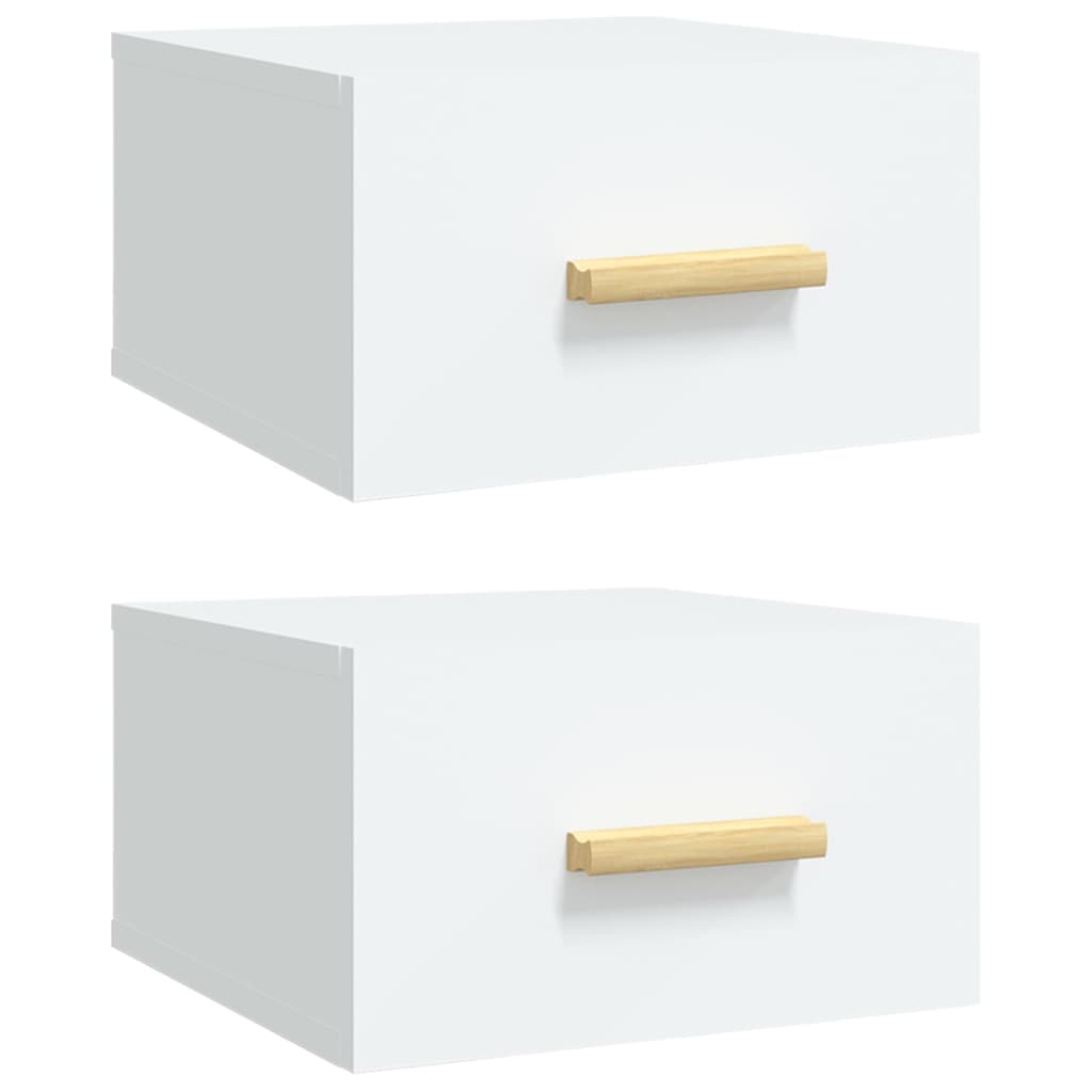 vidaXL Tables de chevet murales 2 pcs blanc 35x35x20 cm