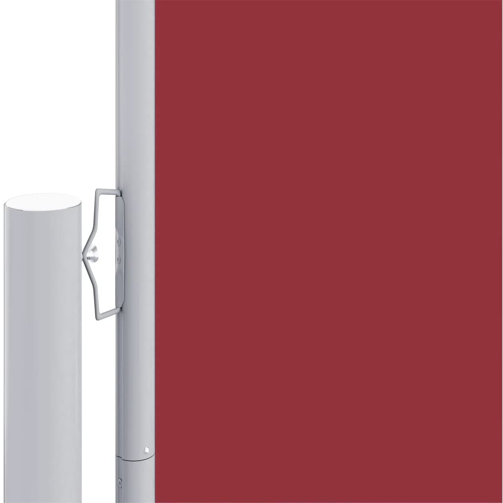 vidaXL Auvent latéral rétractable Rouge 117x1000 cm