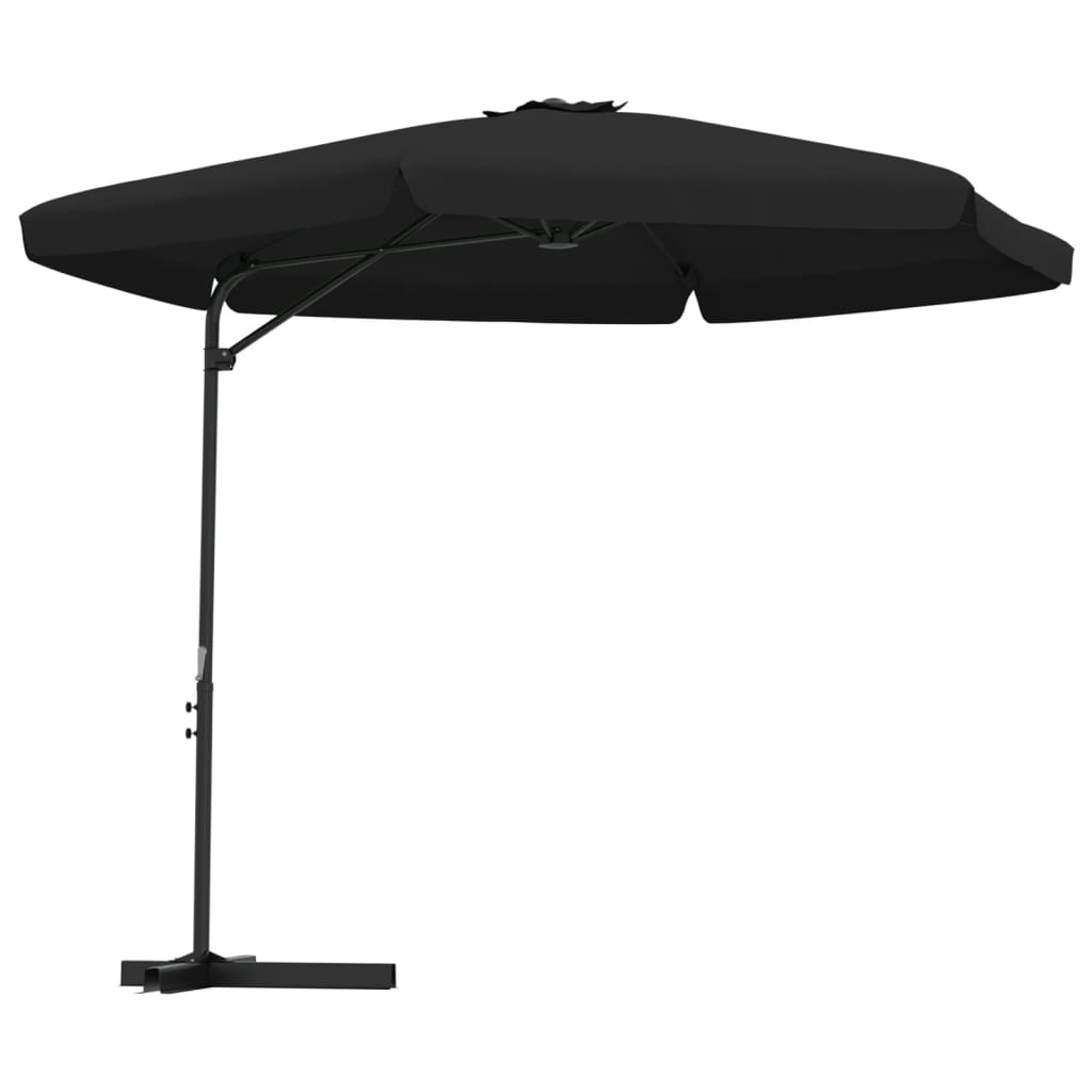 vidaXL Parasol d'extérieur avec mât en acier 300 cm Noir