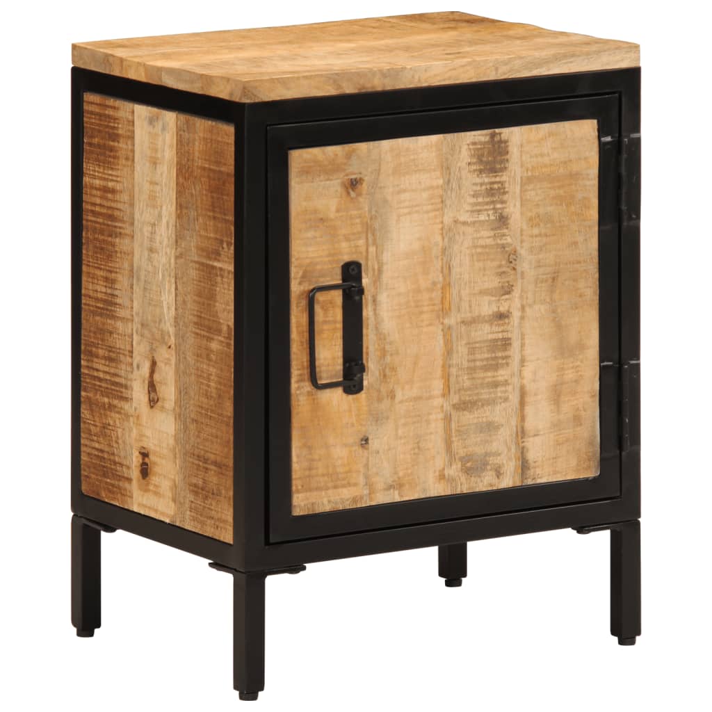 vidaXL Table de chevet 40x30x52,5 cm bois de manguier massif brut