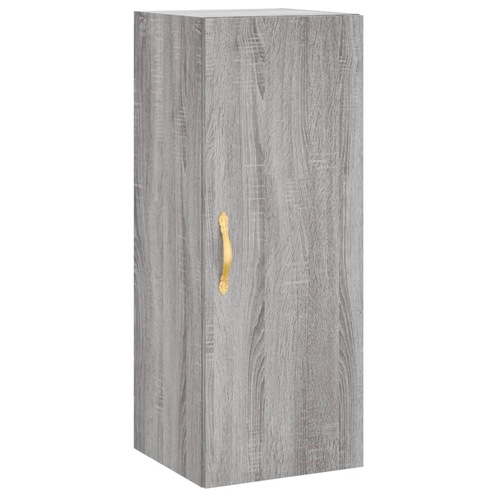 vidaXL Buffet haut Sonoma gris 34,5x34x180 cm Bois d'ingénierie