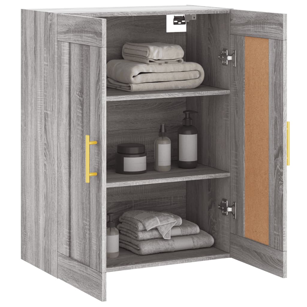 vidaXL Armoire murale sonoma gris 69,5x34x90 cm bois d'ingénierie