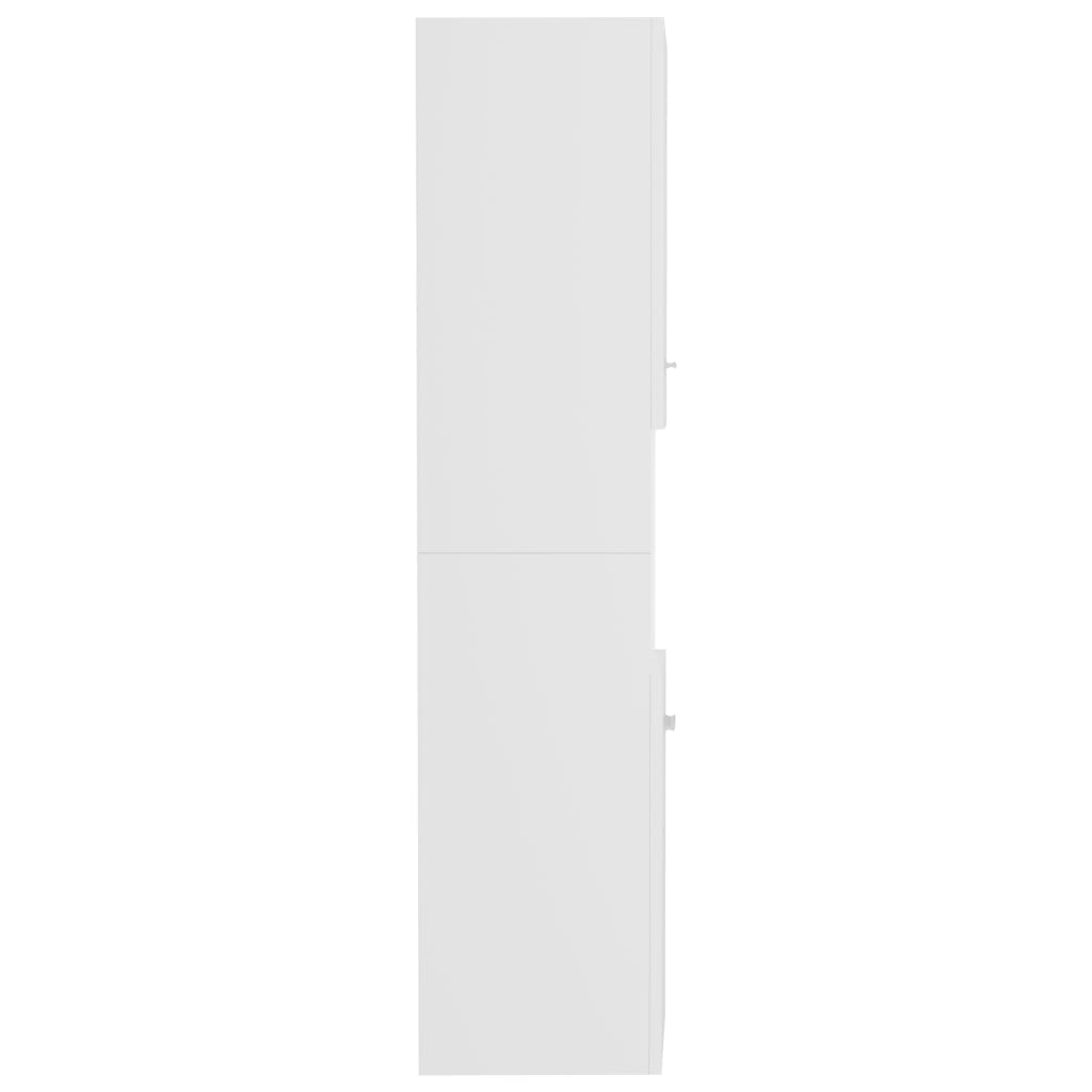 vidaXL Armoire de salle de bain Blanc 30x30x130 cm Aggloméré