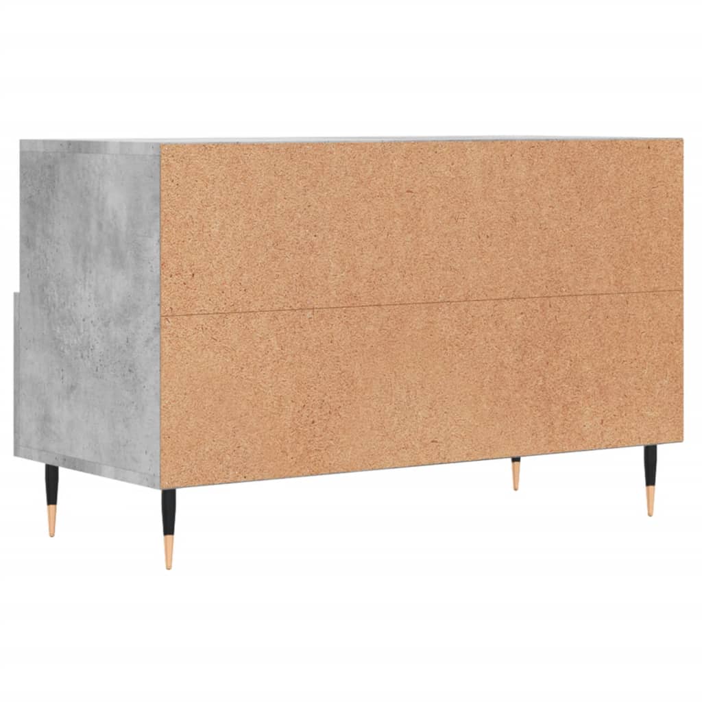 vidaXL Meuble TV Gris béton 80x36x50 cm Bois d'ingénierie