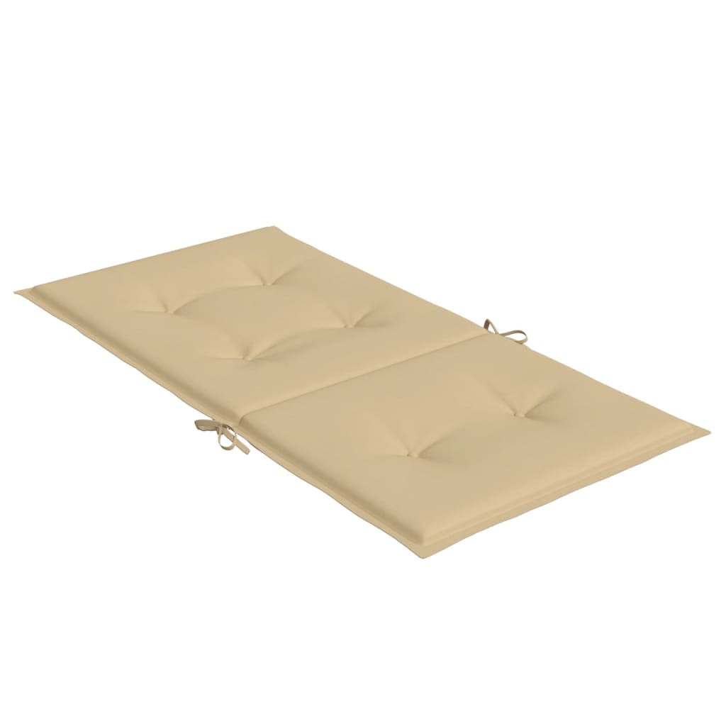 vidaXL Coussins de chaise à dossier bas lot de 6 beige mélangé tissu