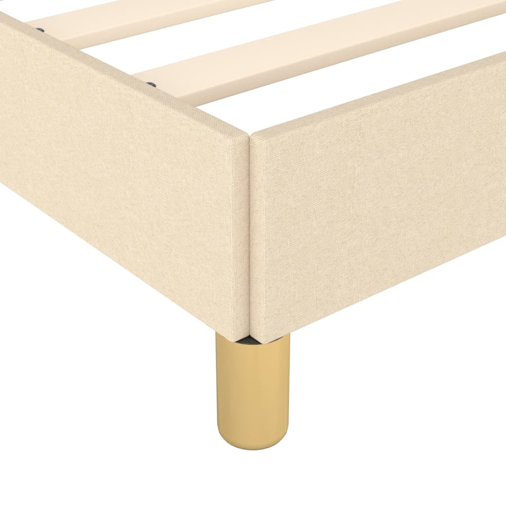 vidaXL Cadre de lit sans matelas crème 140x190 cm tissu