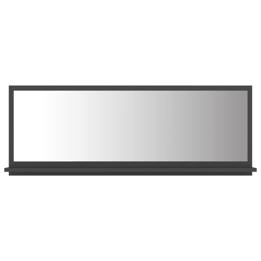 vidaXL Miroir de salle de bain Gris 100x10,5x37 cm Aggloméré