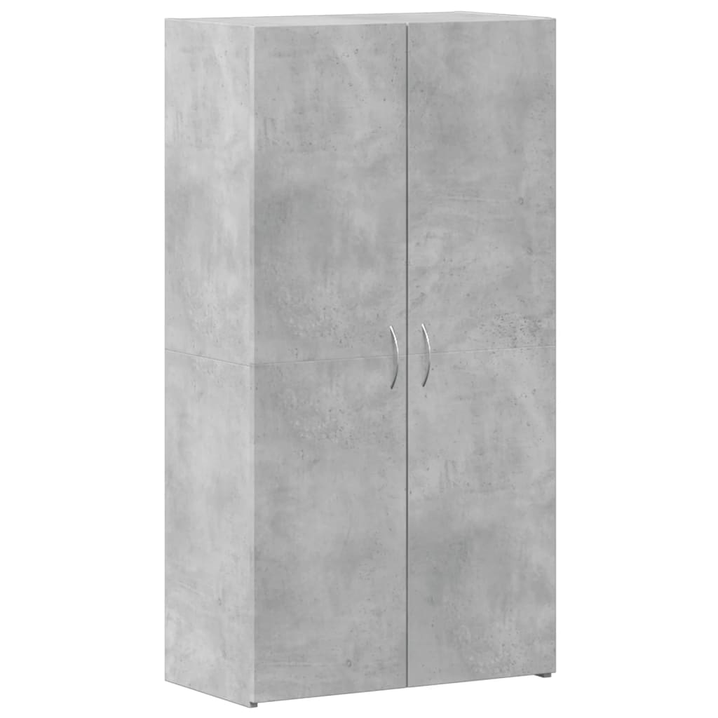 vidaXL Armoire de classement gris béton 60x32x115 cm bois d'ingénierie