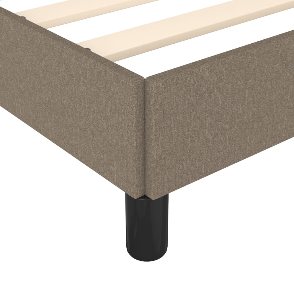 vidaXL Cadre de lit sans matelas taupe 160x200 cm tissu