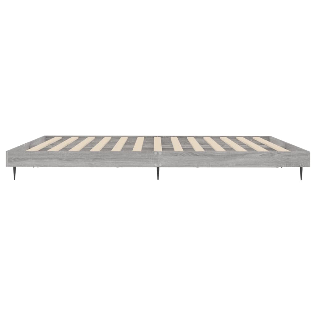 vidaXL Cadre de lit sans matelas sonoma gris 140x200 cm